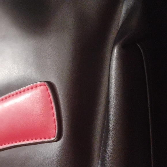 Roberta Di Camerino Black Red Leather R Logo Handbag - Picture 12 of 15
